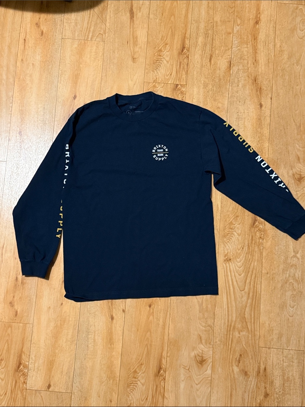 Brixton Navy Long Sleeve Tee
